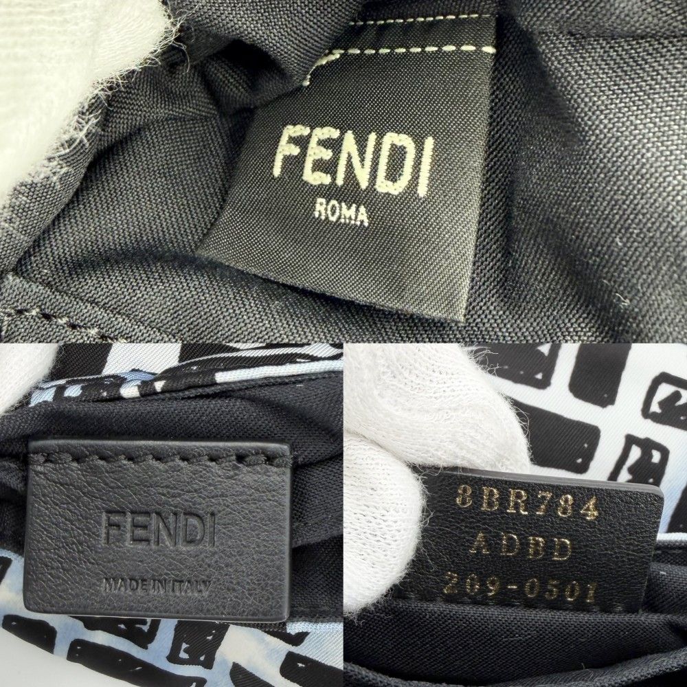 Fendi 2-Way Zucca Shoulder Bag Crossbody Joshua Vides Blue Black White — view 5