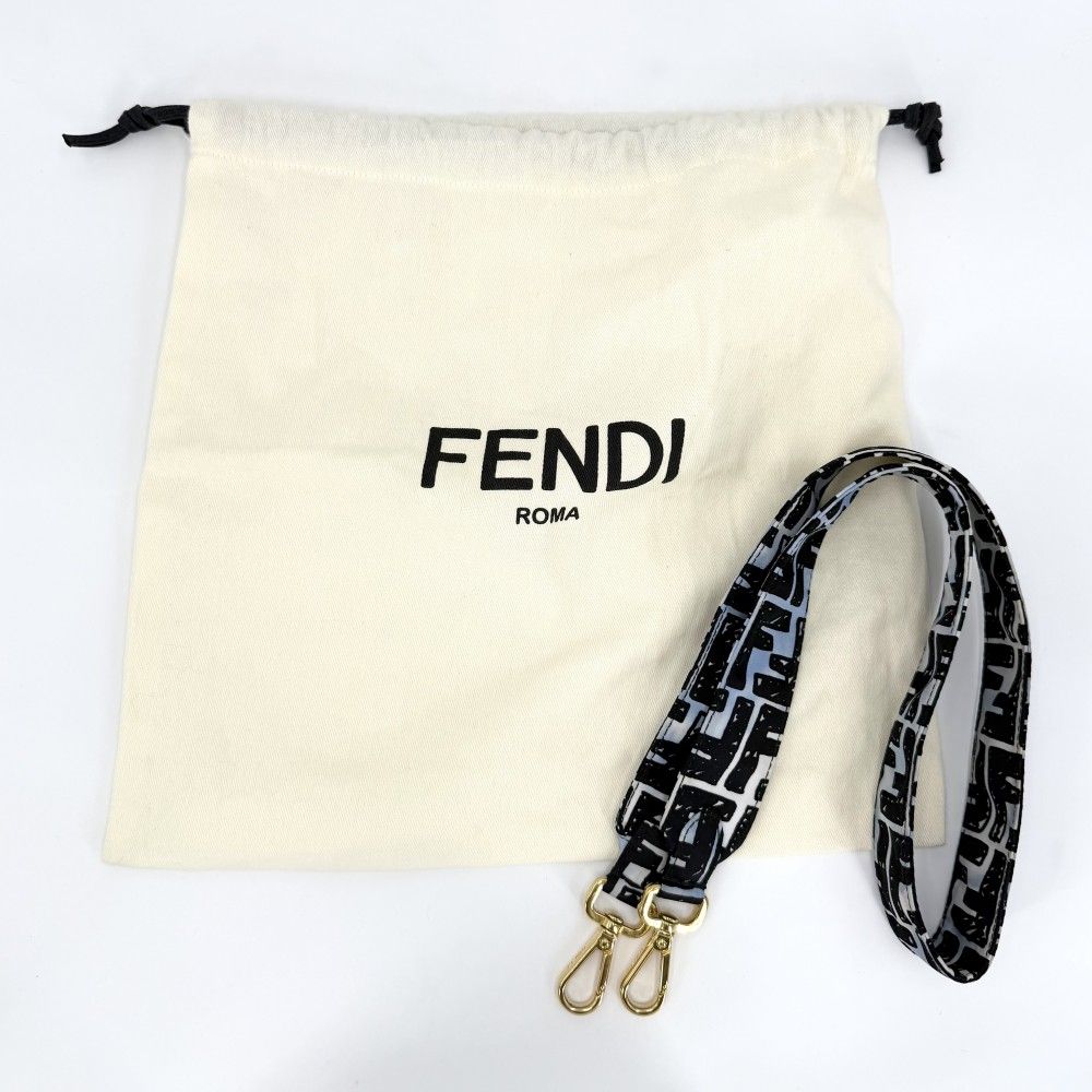Fendi 2-Way Zucca Shoulder Bag Crossbody Joshua Vides Blue Black White — view 8