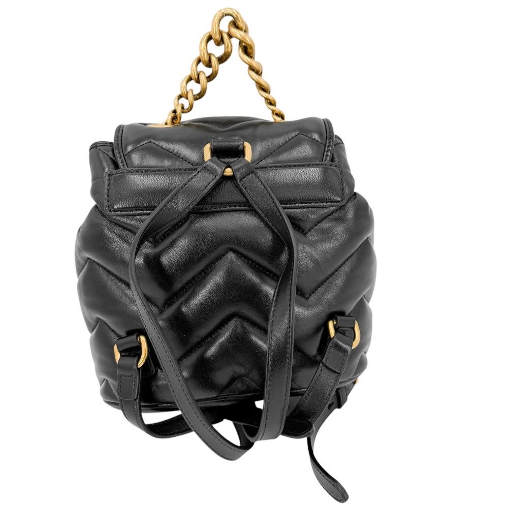 Gucci GG Marmont Quilted Backpack Leather Black — view 2