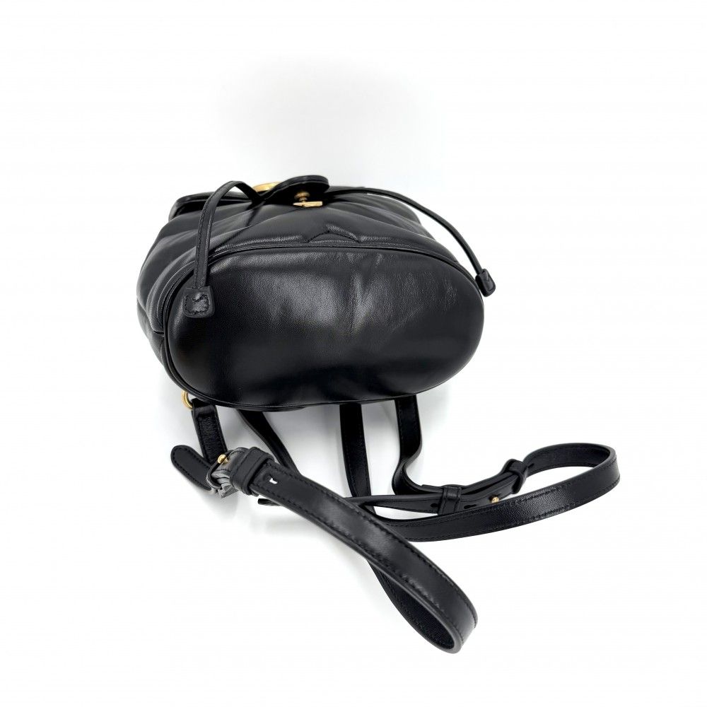 Gucci GG Marmont Quilted Backpack Leather Black — view 3