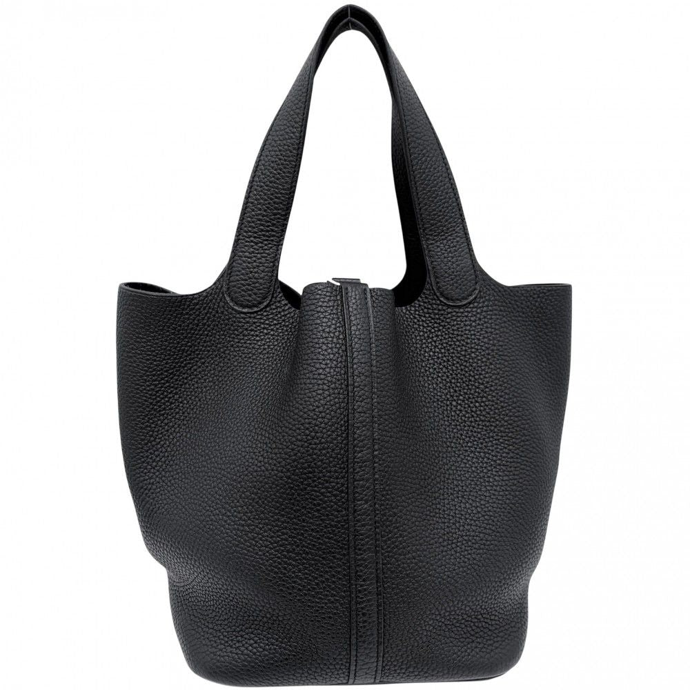 Hermes Handbag Picotin Lock MM Leather Black Silver — view 2