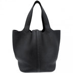Hermes Handbag Picotin Lock MM Leather Black Silver — view 2