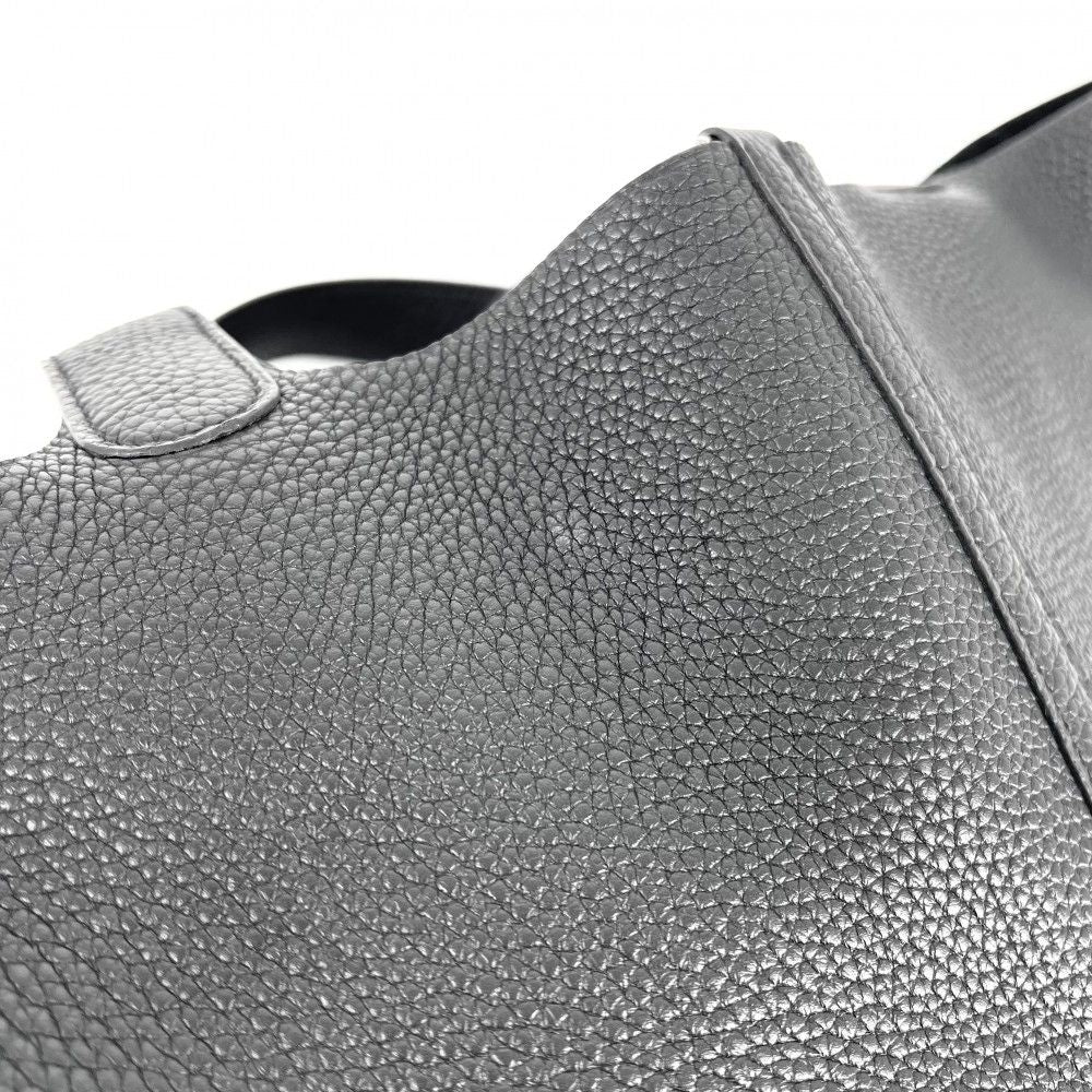 Hermes Handbag Picotin Lock MM Leather Black Silver — view 8