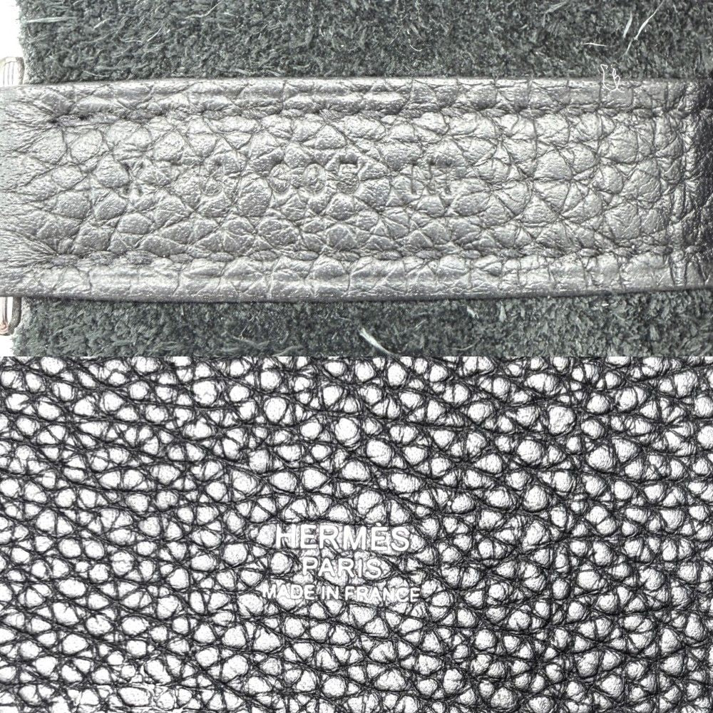 Hermes Handbag Picotin Lock MM Leather Black Silver — view 5
