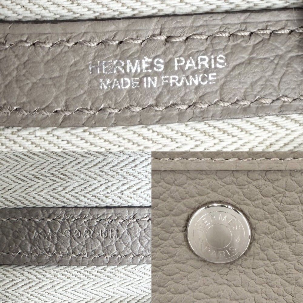Hermes Handbag Garden Party PM Tote Leather Beige — view 5