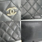 Chanel Handbag Quilted CC Logo Tote Shoulder Lambskin — view 6