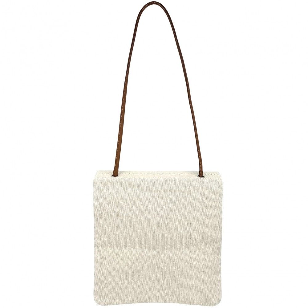 Hermes to Tote Su Ali Nu MM Handbag Shoulder Toile Beige Brown — view 2