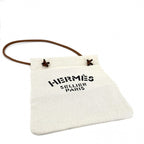 Hermes to Tote Su Ali Nu MM Handbag Shoulder Toile Beige Brown — view 3