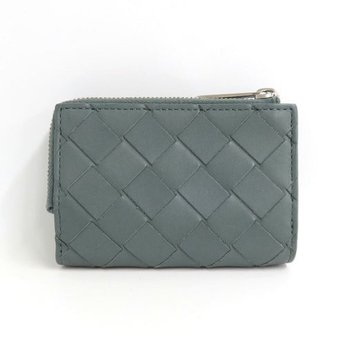 Bottega Veneta Trifold Wallet Intrecciato Gray Leather — view 2