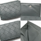 Bottega Veneta Trifold Wallet Intrecciato Gray Leather — view 9
