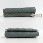 Bottega Veneta Trifold Wallet Intrecciato Gray Leather — view 3