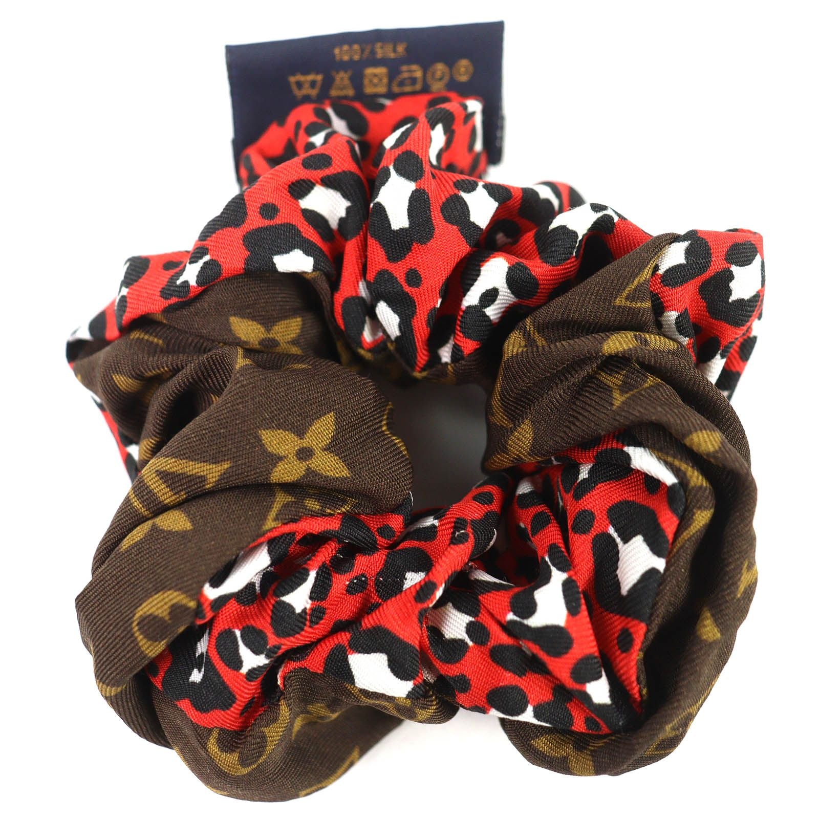 Louis Vuitton Scrunchie Mindful Silk Monogram Leopard Pattern — view 3