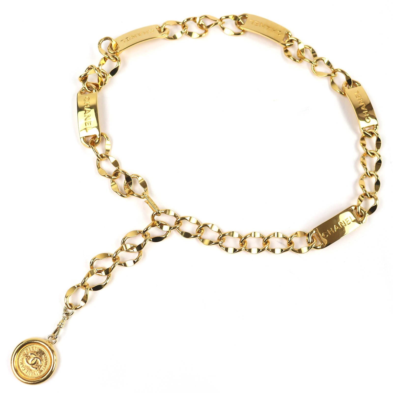 Chanel CC Logo Coin Motif Plate Chain — view 2