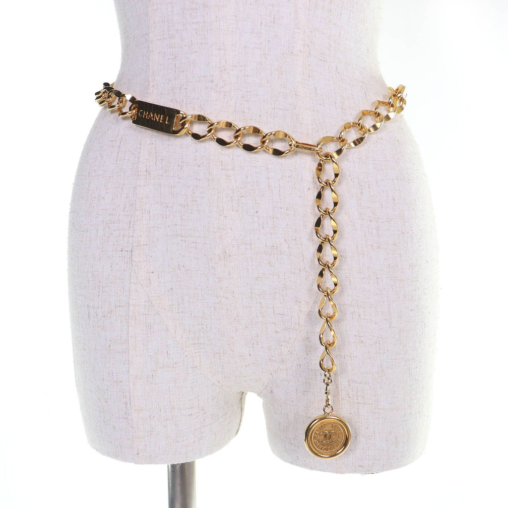 Chanel CC Logo Coin Motif Plate Chain — view 3