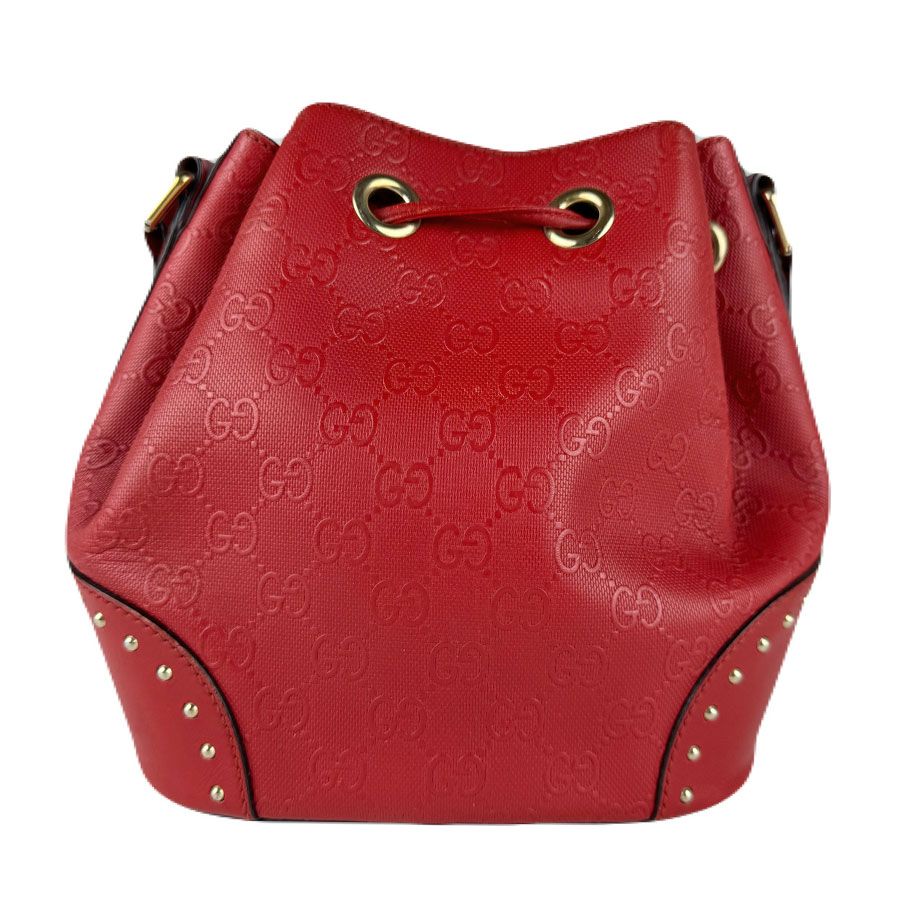 Gucci Shoulder Bag Leather Red — view 3