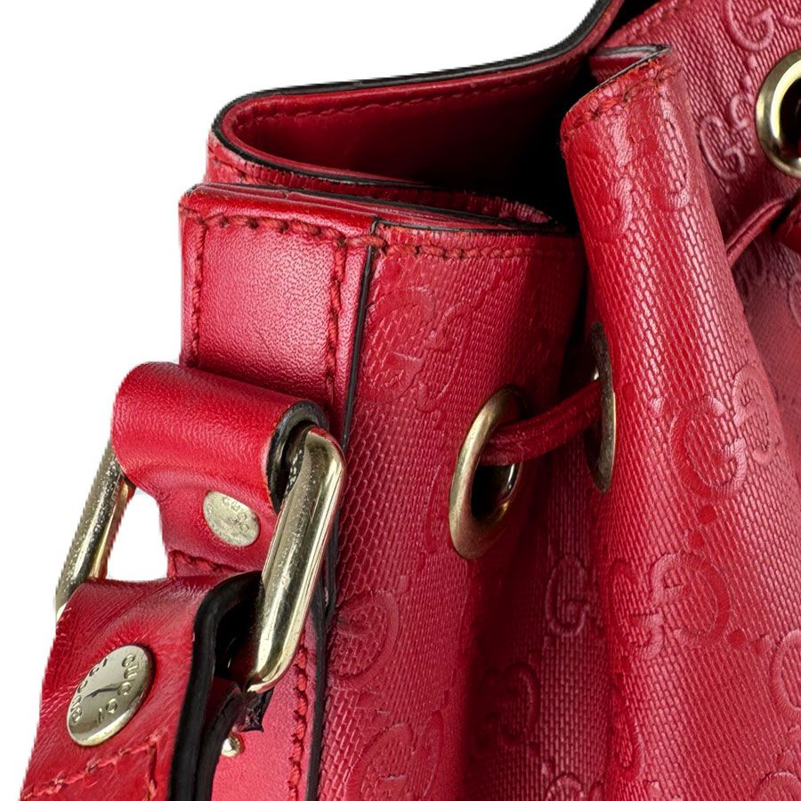 Gucci Shoulder Bag Leather Red — view 6