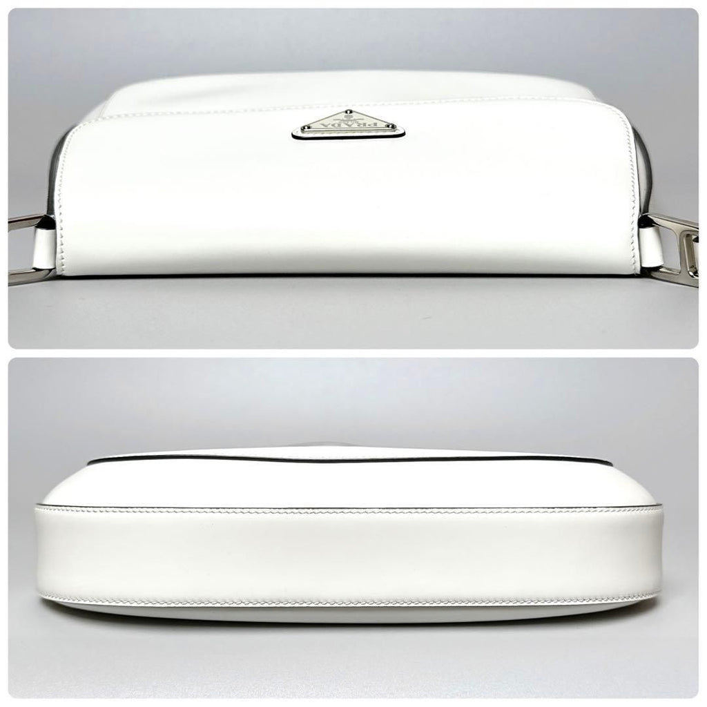 Prada Cles Shoulder Bag White Triangle Logo — view 6