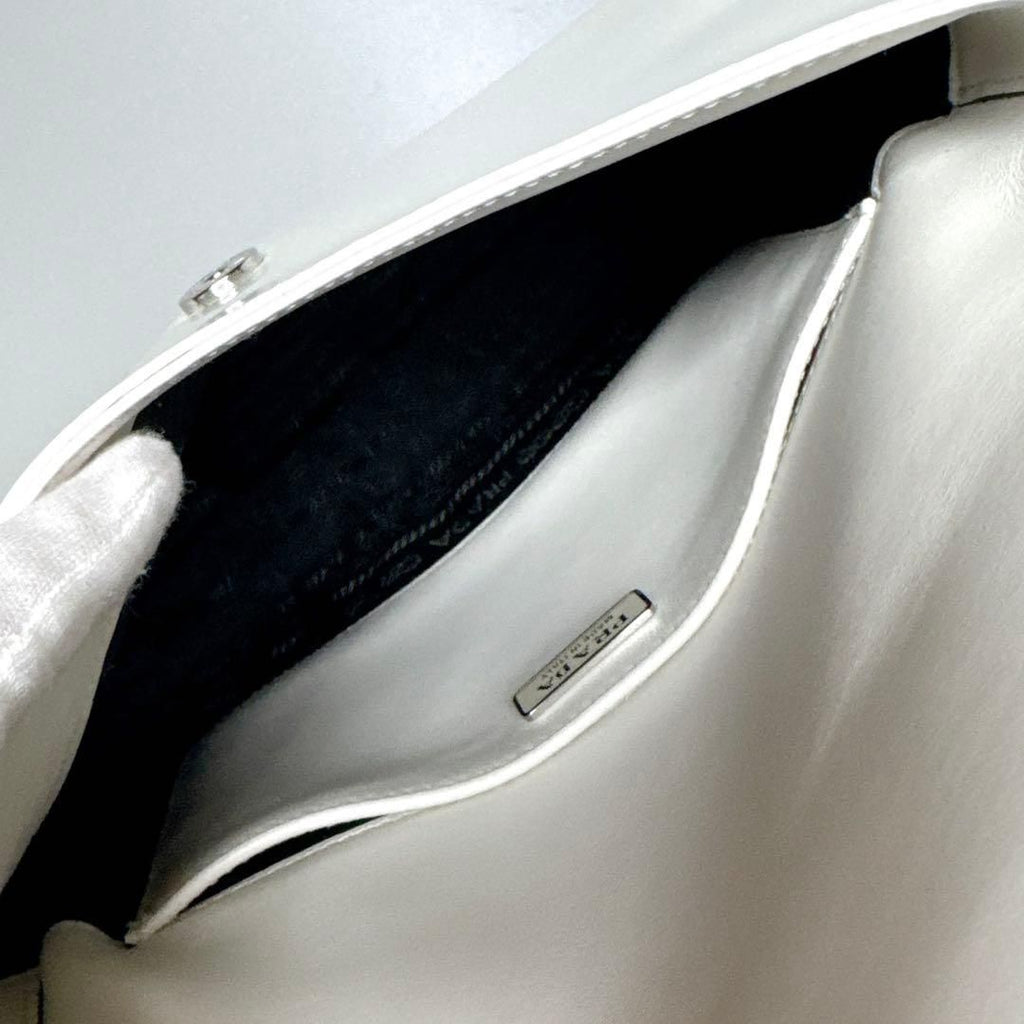 Prada Cles Shoulder Bag White Triangle Logo — view 3