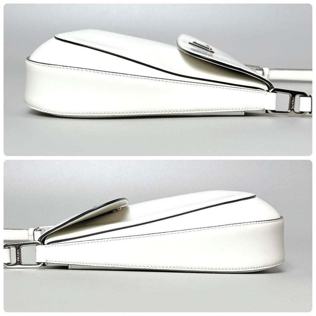 Prada Cles Shoulder Bag White Triangle Logo — view 5