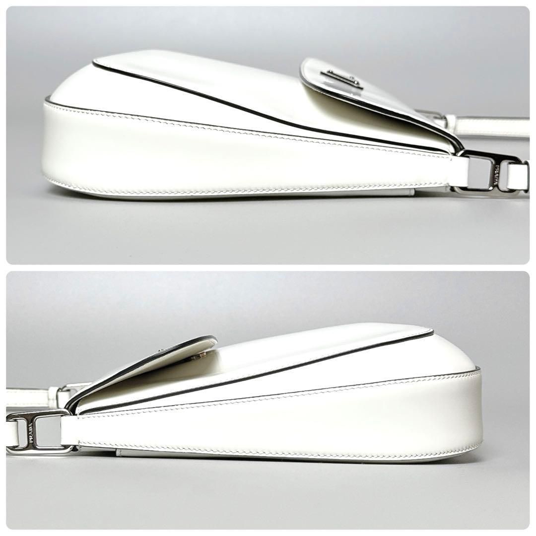 Prada Cles Shoulder Bag White Triangle Logo — view 5