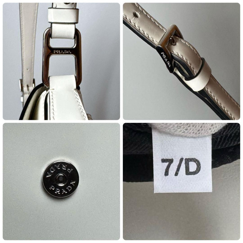 Prada Cles Shoulder Bag White Triangle Logo — view 9