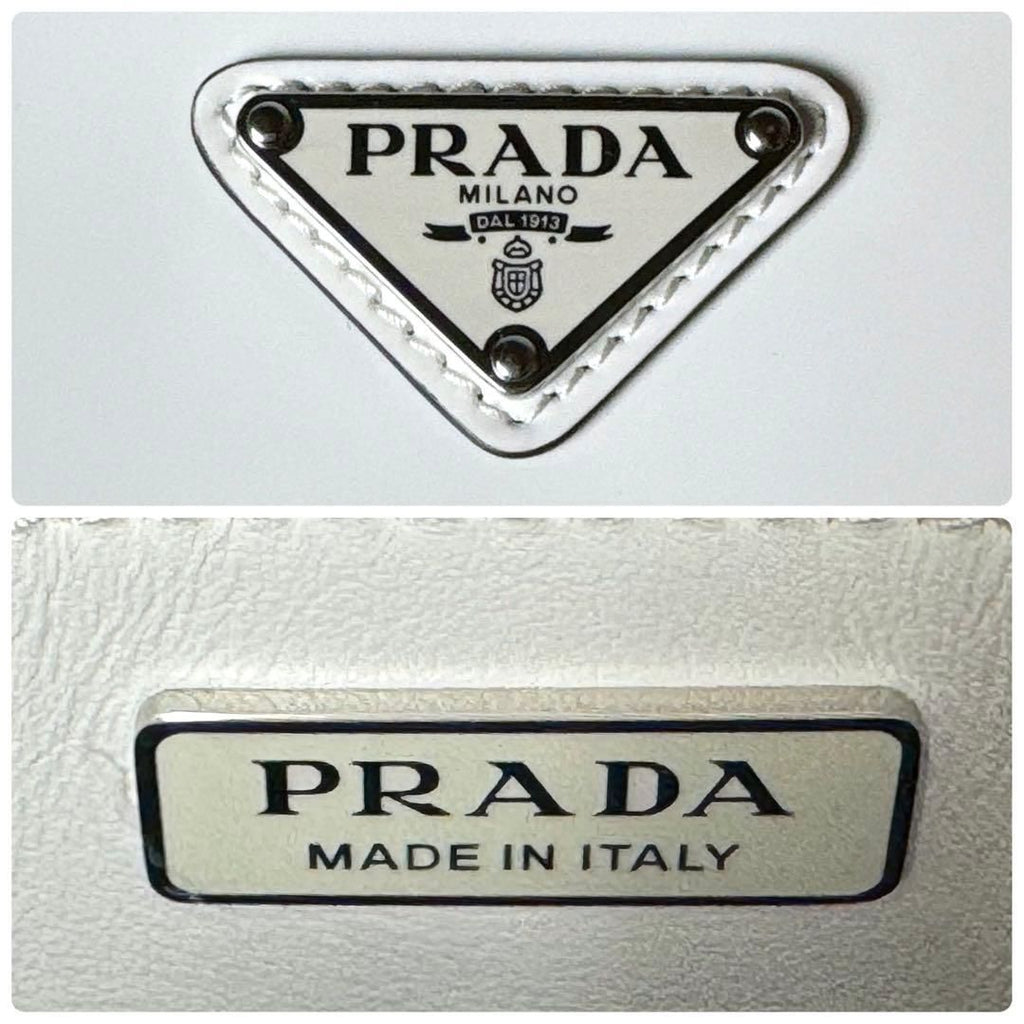 Prada Cles Shoulder Bag White Triangle Logo — view 8