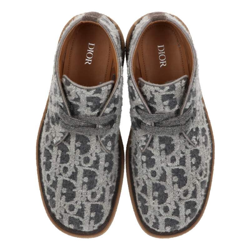 Dior Sahara All Over Pattern Chukka Boots 42 Graybrown Tone — view 4
