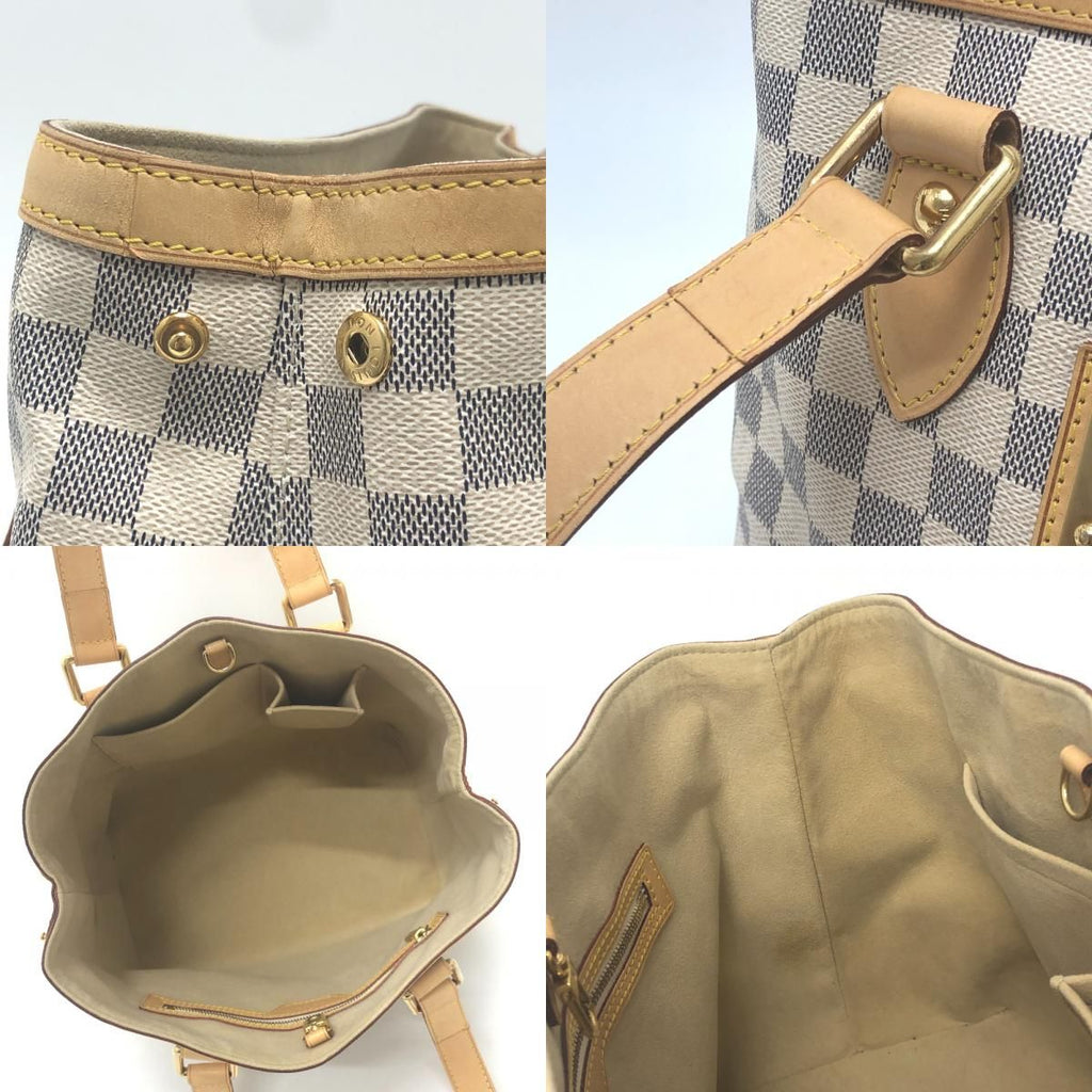Louis Vuitton Tote Hampstead PM Damier Azur Canvas White — view 8