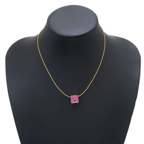 Hermes Cage de Ash Cube Necklace Gold Plated — view 9