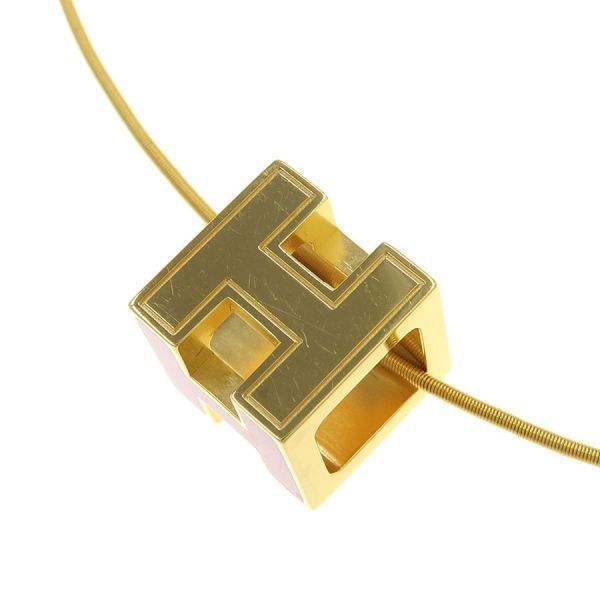Hermes Cage de Ash Cube Necklace Gold Plated — view 4