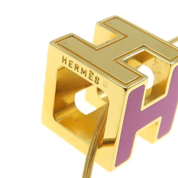 Hermes Cage de Ash Cube Necklace Gold Plated — view 8