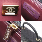 Chanel Large Top Handle Flap Bag Grain Calfskin BK — view 8