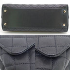Chanel Large Top Handle Flap Bag Grain Calfskin BK — view 4