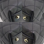 Chanel Large Top Handle Flap Bag Grain Calfskin BK — view 5
