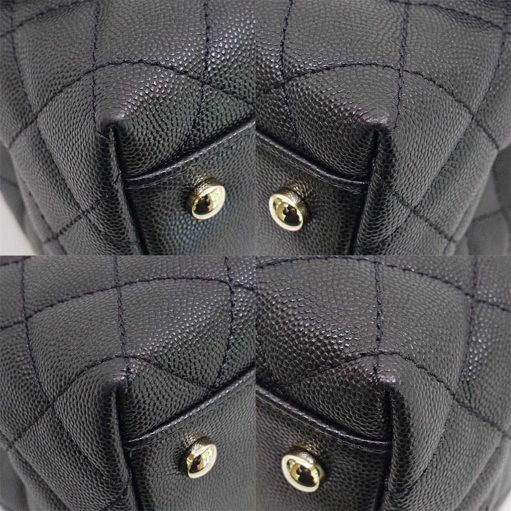 Chanel Large Top Handle Flap Bag Grain Calfskin BK — view 5