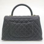 Chanel Large Top Handle Flap Bag Grain Calfskin BK — view 2