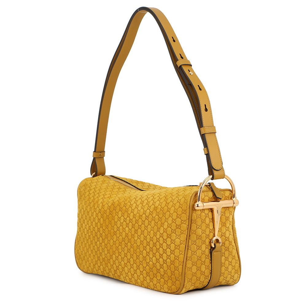 Gucci Shoulder Bag GG Suede Leather Half Horsebit Master Doiero — view 2