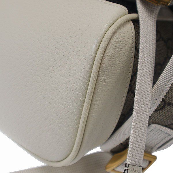 Gucci Ophidia GG Supreme Backpack Gray White Graywhite — view 8
