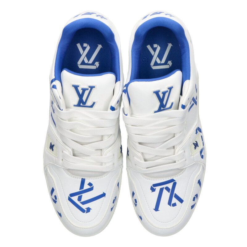 Louis Vuitton LV Trainer Sneaker White Blue — view 4