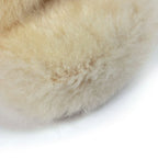 Celine Slide Triomphe Sandals Shearling Shoes Fur Ivory — view 6