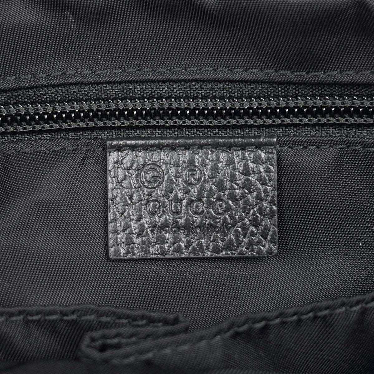 Gucci GG Pattern Shoulder Bag Nylon Black — view 8