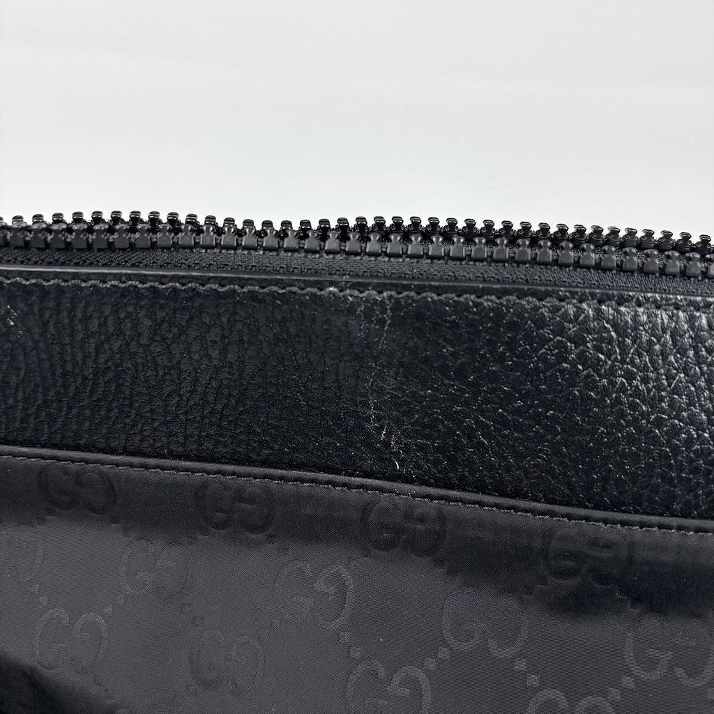 Gucci GG Pattern Shoulder Bag Nylon Black — view 5
