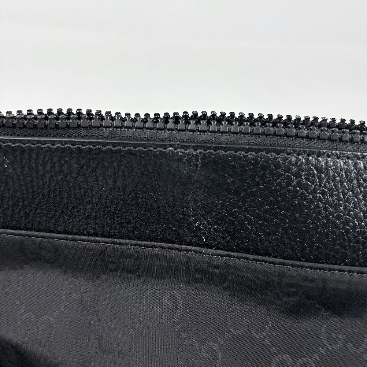 Gucci GG Pattern Shoulder Bag Nylon Black — view 5