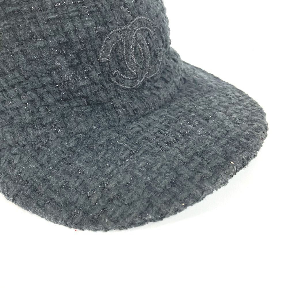 Chanel Cap CC Logo Cotton Black — view 8