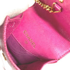 Chanel Pouch CC Logo Caviar Leather Pink — view 9
