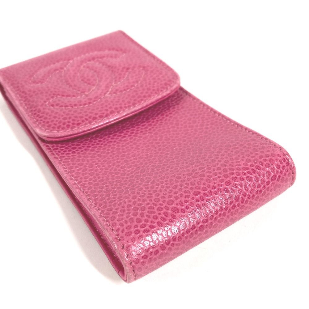 Chanel Pouch CC Logo Caviar Leather Pink — view 5