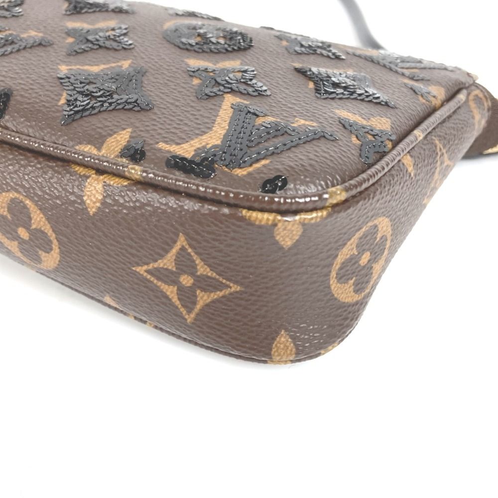 Louis Vuitton Shoulder Bag Pochette Monogram Canvas Brown — view 7