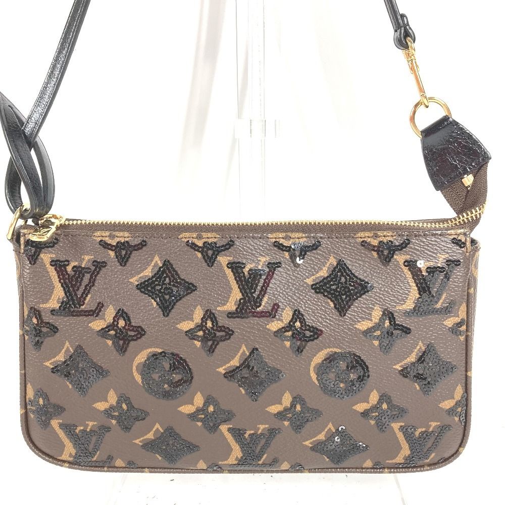 Louis Vuitton Shoulder Bag Pochette Monogram Canvas Brown — view 2