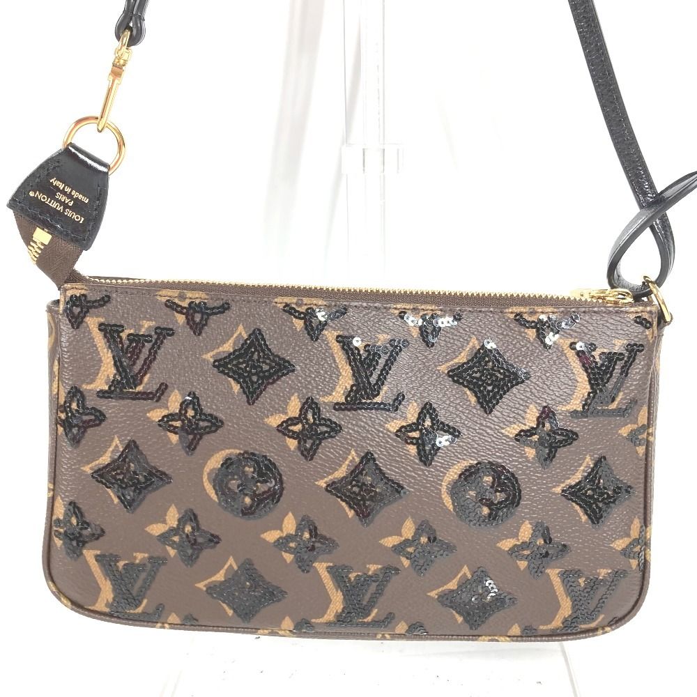 Louis Vuitton Shoulder Bag Pochette Monogram Canvas Brown — view 3
