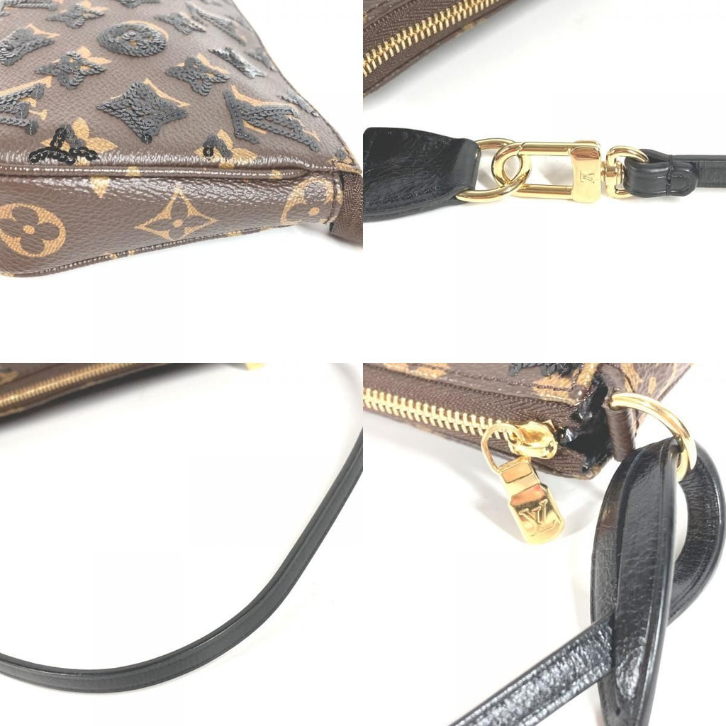 Louis Vuitton Shoulder Bag Pochette Monogram Canvas Brown — view 8